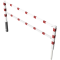 Access barriers | with triangular lock | swing-back | with top and quarter-bent bar | hot-dip galvanized and white coatedwith red reflecting stripes | total width: 2500 mm